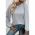 Pulover Cu Maneci Striate, Gri