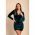 Rochie Mini Din Catifea ArtificialÄƒ, Verde