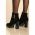 Botine Cu Toc Inalt, Negre