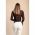 Top Semitransparent Cu Buline, Negru.