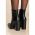 Botine Cu Toc Inalt, Negre