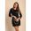 Rochie Mini LejerÄƒ Cu MÃ¢neci Largi, NeagrÄƒ