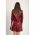 Rochie Mini Din Imitatie De Piele, Visiniu