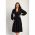 Rochie Midi Cu Talie ElasticÄƒ, NeagrÄƒ