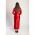 Rochie Midi Eleganta Din Imitatie De Satin, Rosu