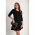 Rochie Mini ElegantÄƒ Cu Nasturi Decorativi, Neagra