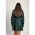 Rochie Mini Eleganta Din Piele Sintetica Cu Pliuri Pellita, Verde Inchis