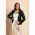 Blazer Elegant Din ImitaÈ›ie De Satin, Negru