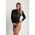 Body Semitransparent Cu Imprimeu Geometric, Negru