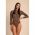 Body Transparent Cu Imprimeu Leopard, Bej
