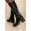 Cizme Elegante Din Imitatie De Piele, Negre