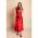 Rochie Midi Din Imitatie De Satin, Rosu