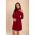 Rochie Mini Cu Detaliu Metalic, Visiniu