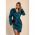 Rochie Mini Din ImitaÈ›ie De Satin, Albastru Petrol