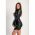 Rochie Mini Din Imitatie De Piele, NeagrÄƒ
