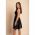 Rochie Mini Din Imitatie De Satin, Neagra