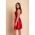 Rochie Mini Din Imitatie De Satin, Rosu