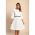 Rochie Mini ElegantÄƒ Cu Curea, AlbÄƒ