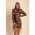 Rochie Mini Eleganta Din Imitatie De Piele, Maro