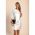 Rochie Mini ElegantÄƒ Din Imitatie De Satin, Alba