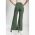 Pantaloni Lungi Eleganti Cu Talie Inalta, Verde Olive