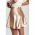 Fusta Mini Eleganta Din Imitatie De Satin, Bej