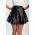 Fusta Mini Eleganta Din Imitatie De Satin, Neagra