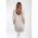 Rochie Mini Tricotata Cu Decolteu In "V", Bej