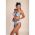 Costum De Baie Bikini Cu Imprimeu, Albastru Deschis