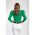 Top Tricotat Cu Maneci Lungi, Verde