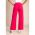 Pantaloni Largi Din Bumbac, Fucsia