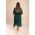Rochie Lunga Midi Asimetrica, Verde Inchis