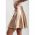 Fusta Mini Eleganta Din Imitatie De Satin, Bej