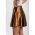 Fusta Mini Eleganta Din Satin Artificial, Maro