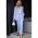Set Blazer È˜i Pantalon Elegant, Albastru Deschis