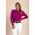 Top Din Tricot Cu Maneci Lungi, Fucsia