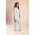Set Pantaloni Cu Blazer Elegant Cu Imprimeu Estrena, Gri Deschis