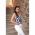 Top Elegant Cu Imprimeu, Albastru Inchis