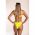 Costum De Baie Din Doua Piese Cu Volane, Culoare Lime