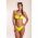 Costum De Baie Din Doua Piese Cu Volane, Culoare Lime