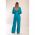 Set Elegant Blazer È˜i Pantaloni, Albastru Petrol