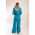 Set Elegant Blazer Si Pantalon, Albastru Petrol