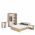Set Dormitor Paris, Lemn Natural/Alb