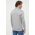 Emporio Armani longsleeve barbati, culoarea gri, neted