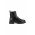 Geox Bocanci de piele femei, culoarea negru, cu toc plat