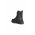 Geox Bocanci de piele femei, culoarea negru, cu toc plat