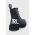 Karl Lagerfeld Bocanci de piele Troupe femei, culoarea negru, cu toc plat