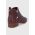 Aldo Cizme de piele femei, culoarea bordo, cu toc plat