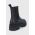 Trussardi Ghete Chelsea de piele femei, culoarea negru, cu toc plat