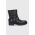 Love Moschino Cizme de piele femei, culoarea negru, cu toc plat